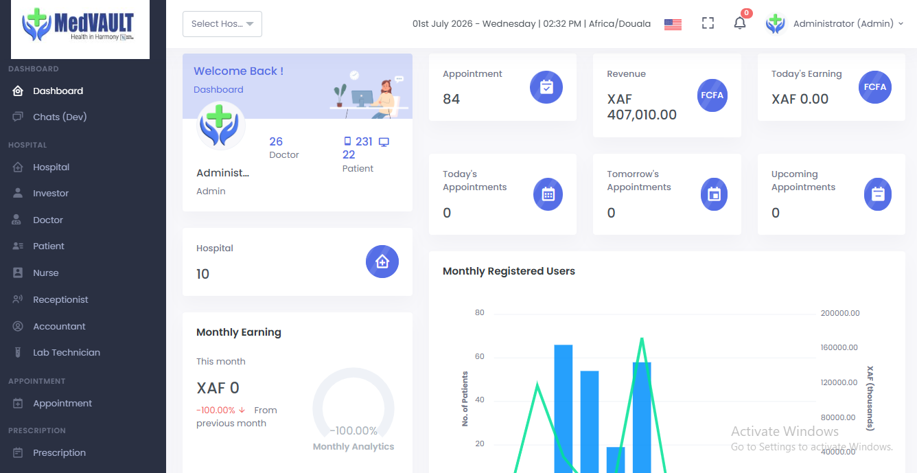 Medvault app visuals